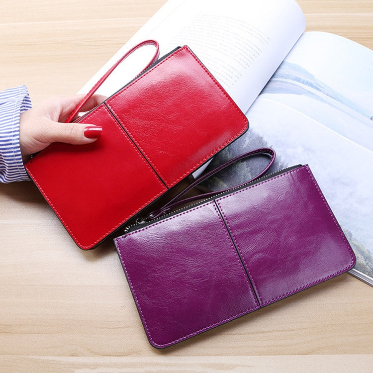 Women Zip Wallet Long Clutch Multi Card Holder Wallet Wrist Wallet