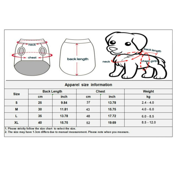 Christmas Pet Clothes Personality Dress Up Pet Clothing, S, M, L, XL