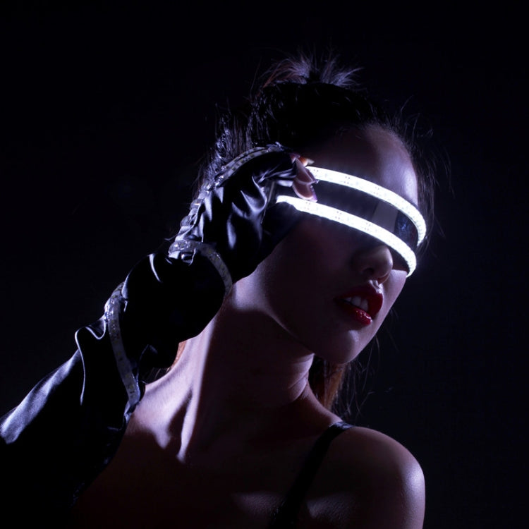 LED Glasses Luminous Party Classic Toys for Dance DJ Party Mask Costumes Props Gloves, White illuminating, Red glow, Blue glow, Green glow