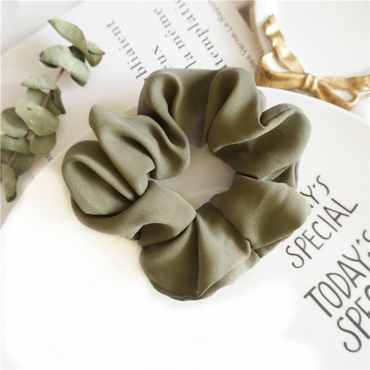 2 PCS Large Intestine Ring Hair Band Women Fabric Ponytail Seamless Stretch Hair Jewelry