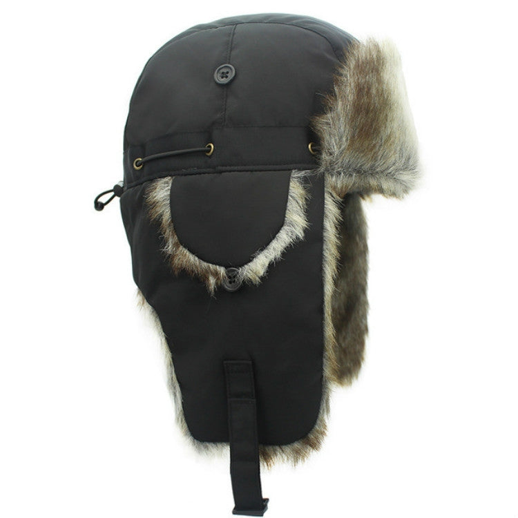 Winter Outdoor Padded Adjustable Head Circumference Ski Hat Warm Ear Protected Cap Flight Hats, Black Black Fur, Black Brown Fur, Dark Blue Black Fur, Dark Blue Brown Fur, Gray Black Fur, Gray Brown Fur, Army Green Black Fur, Army Green Brown Fur      ...