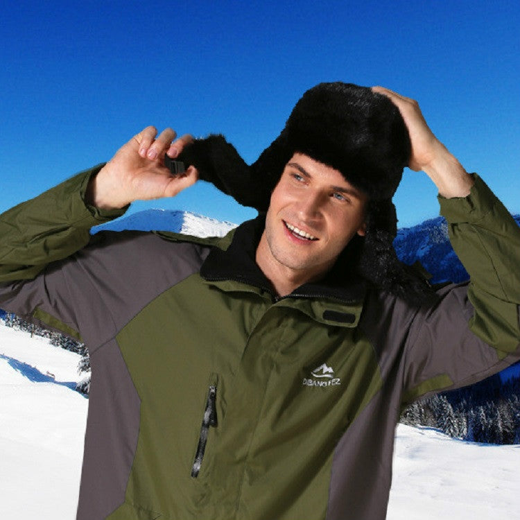 Winter Outdoor Padded Adjustable Head Circumference Ski Hat Warm Ear Protected Cap Flight Hats, Black Black Fur, Black Brown Fur, Dark Blue Black Fur, Dark Blue Brown Fur, Gray Black Fur, Gray Brown Fur, Army Green Black Fur, Army Green Brown Fur      ...