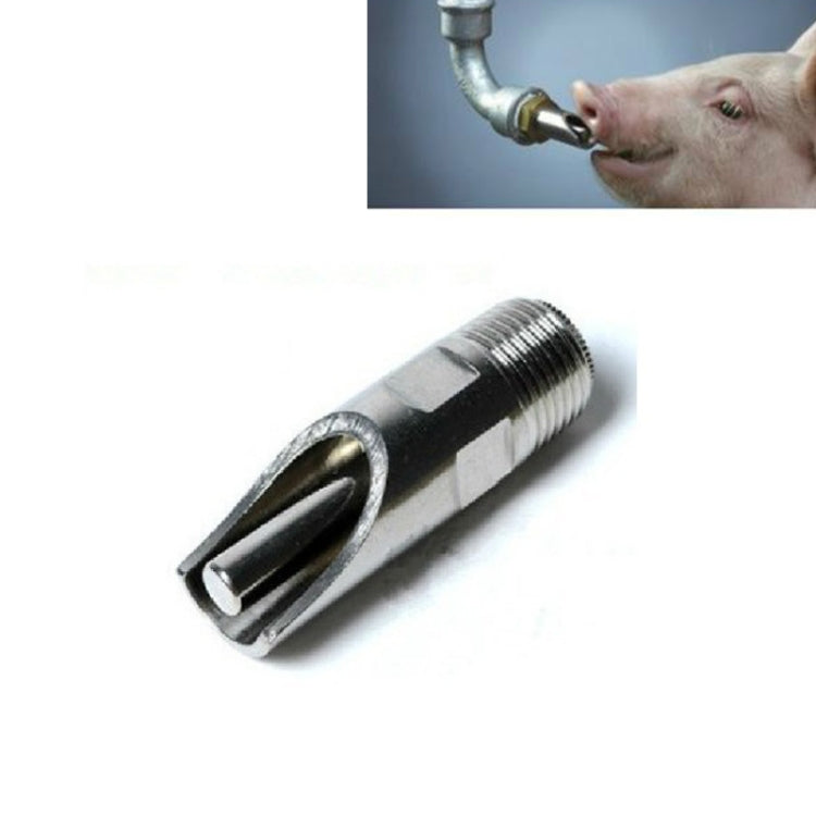 Duckbill Drinking Fountain Stainless Steel with Copper Cap Oblique Pig Mouth Livestock Machinery Pig Raising Equipment, Duckbill Drinking Fountain