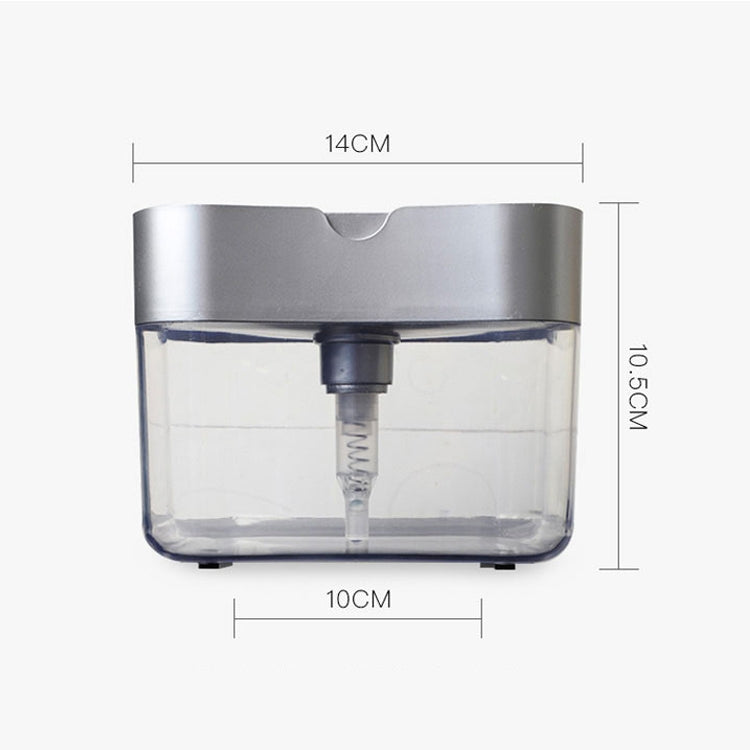 Press Soap Dispenser Kitchen Detergent Wash Presser, Gray, Silver
