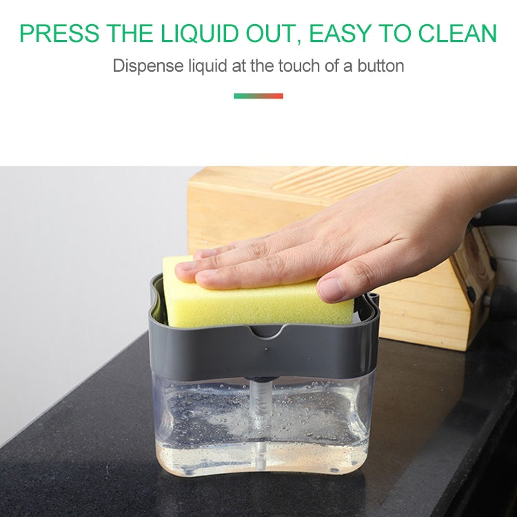 Press Soap Dispenser Kitchen Detergent Wash Presser, Gray, Silver
