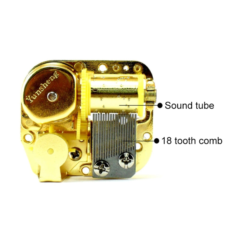 Eight-tone Gold-plated Bar Repair Parts DIY Sky City Paperback Music Box, Castle in the Sky, Canon, Memory, Meet, Fairy Tale, Swan Lake, Edelweiss, Ode to Joy, Robot Cat, Love Story, Reappeared Yesterday, Wonderful Grace, My Heart Will Always Be       ...