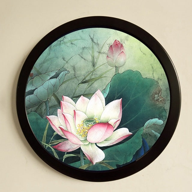 Hanging Wall  Mounted Round Photo Frame Creative Gifts  Home Decoration Wood-based Photo Frame Holder, 10 inch, 7 inch