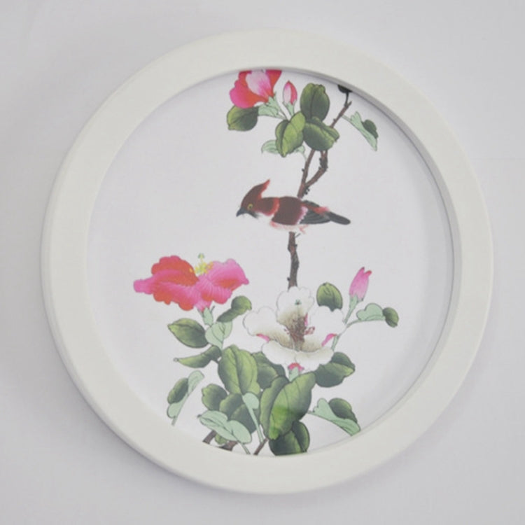 Hanging Wall  Mounted Round Photo Frame Creative Gifts  Home Decoration Wood-based Photo Frame Holder, 10 inch, 7 inch