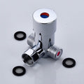 Brass Adjustable Temperature Three-way Valve Cold And Hot Water Mixing Switch Brass Induction Faucet, Three-way Valve