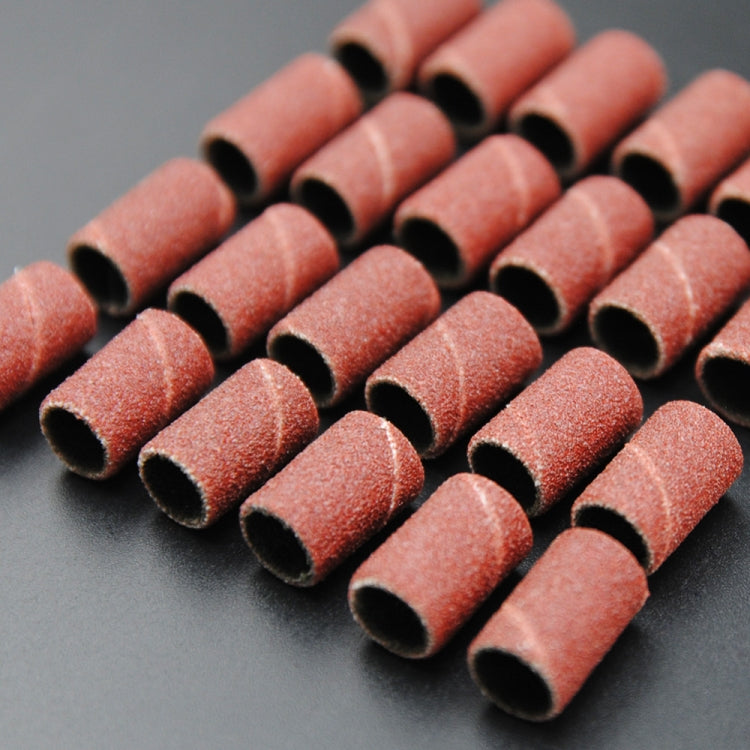 100pcs / Pack Nail Art Electric Grinder Accessories Sandpaper Ring Sand Cloth Ring Grinding Ring, 80#, 120#, 180#