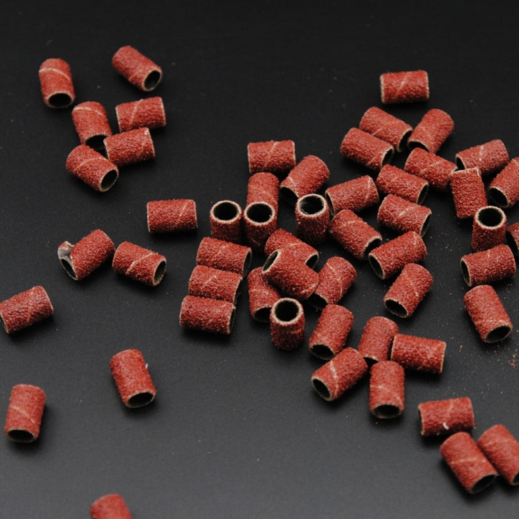 100pcs / Pack Nail Art Electric Grinder Accessories Sandpaper Ring Sand Cloth Ring Grinding Ring, 80#, 120#, 180#
