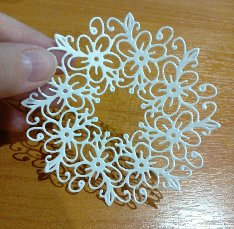 Hollow Garland Knife Die Cut Book Album Greeting Card Making Stencil, Hollow Garland Shape