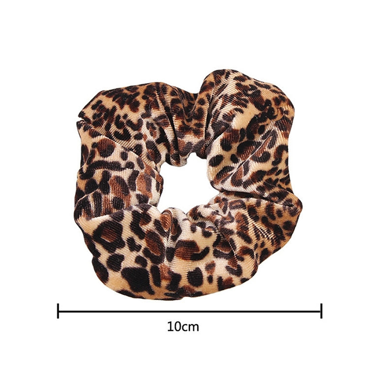 2 PCS Velvet Leopard Hair Ring Gold Velvet Headband Flannel Hair Band Hairball Hair Pocket Flower, Leopard Print, Black and White dots, Piebald, Black and White Geometry, Fine Leopard Print