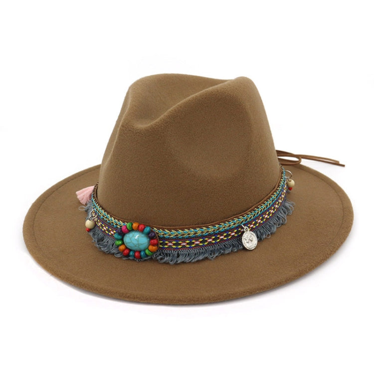 Women Jazz Caps Bohemia Style Woolen Hats for Spring Summer Beach