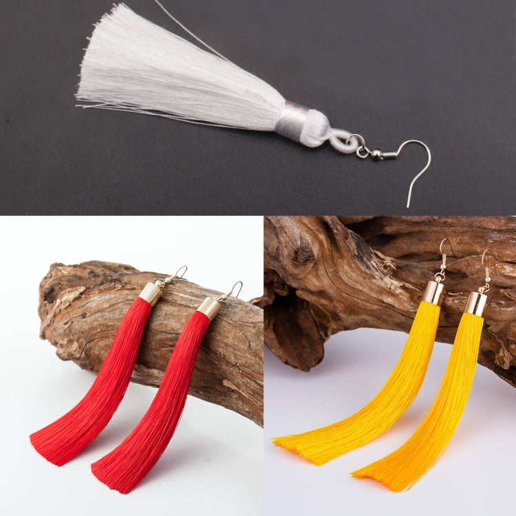 3 PCS Women Boho Fashion Long Tassel Earrings, Black, Blue, Yellow, Purple, Red, Pink, White, Multicolor, wine red, rose red, green, grey, deep coffee, coffee
