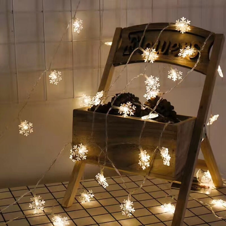 3m 20 LEDs USB Home New Year Christmas Decoration Snowflake Garland Light, Warm White, Colorful Light