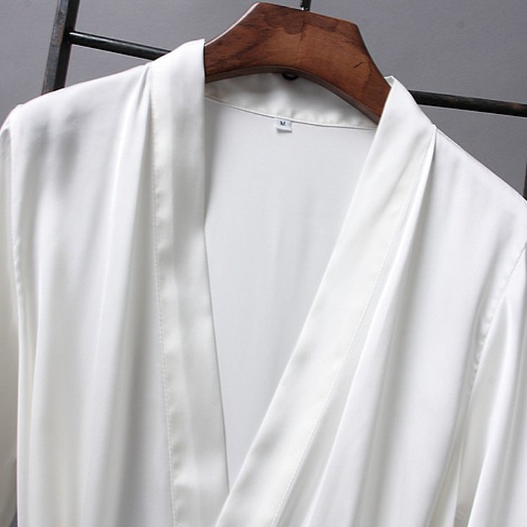 Robes  Elegant Sleepwear Sexy Lace Women Dressing Kimono Silk Bath Robe, XL, XXL, M, L