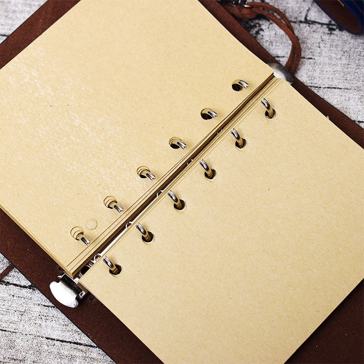 Spiral Notebook Diary Notepad Vintage Pirate Anchors PU Leather Stationery Gift Traveler Journal, S, L