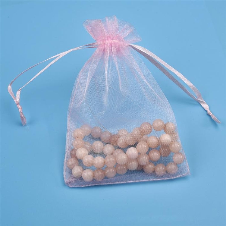 100 PCS Gift Bags Jewelry Organza Bag Wedding Birthday Party Drawable Pouches, 10x15cm