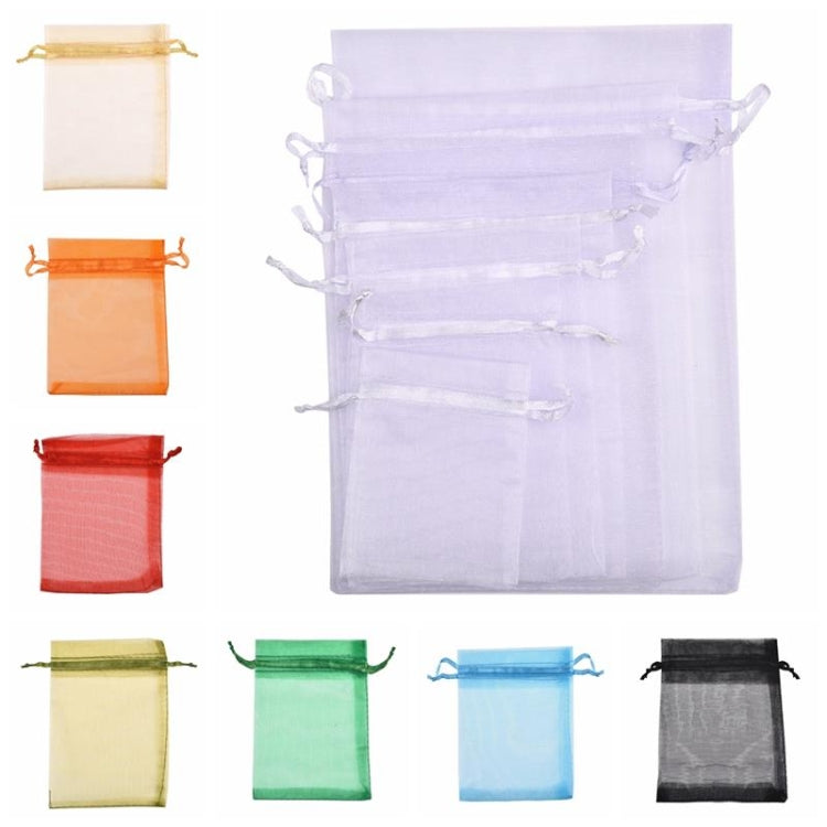 100 PCS Gift Bags Jewelry Organza Bag Wedding Birthday Party Drawable Pouches, 10x15cm