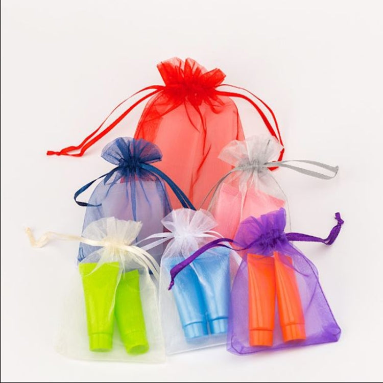 100 PCS Gift Bags Jewelry Organza Bag Wedding Birthday Party Drawable Pouches, 10x15cm
