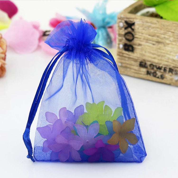 100 PCS Gift Bags Jewelry Organza Bag Wedding Birthday Party Drawable Pouches, 13X18cm