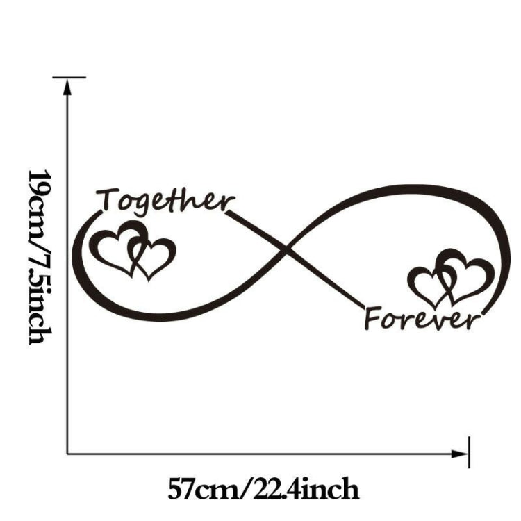 Together Forever English Letter Bedroom Carved Wall Sticker, Together Forever