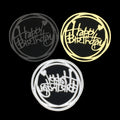 Round Happy Birthday Knife Die DIY Clip Book Album Greeting Card Making Stencil, Round Happy Birthday Shape