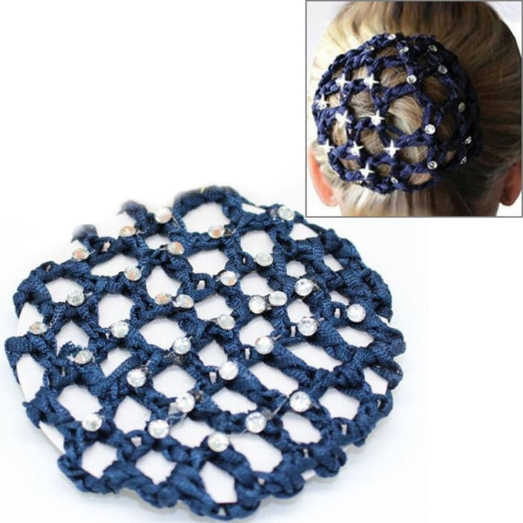 Beautiful Diamonds Bun Cover Snood Women Hair Net Ballet Dance Skating Headwear Accessories, Navy blue, Pink, Red, Green, Magenta
