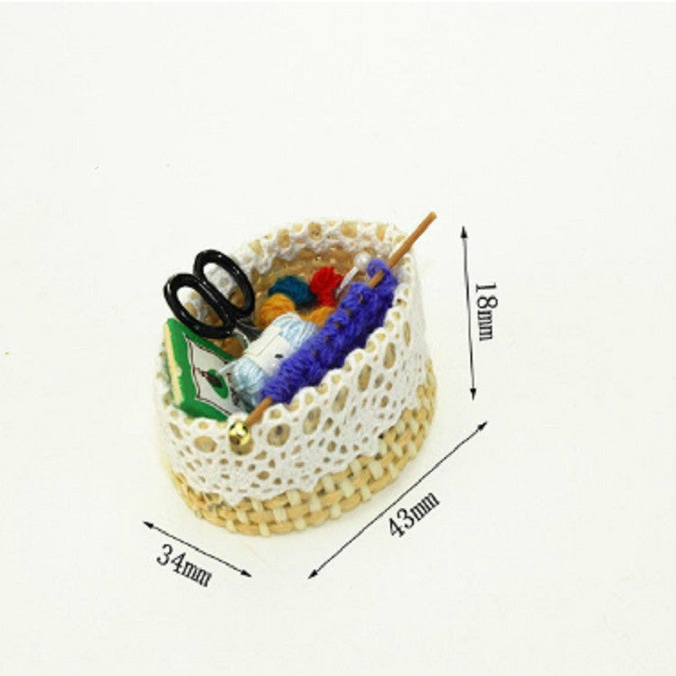 1:12 Doll House Mini Wool Knitting Tool, Wool Knitting