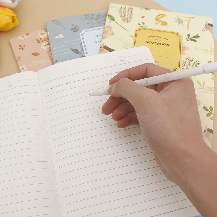 G12G108 Kawaii Cute Nature Flowers Birds Animal Notebook Painting Diary Book Journal Record Office School Supplies, Random Color Delivery, G12G108