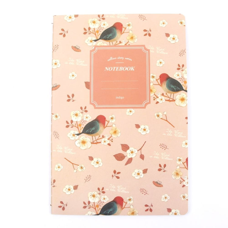 G12G108 Kawaii Cute Nature Flowers Birds Animal Notebook Painting Diary Book Journal Record Office School Supplies, Random Color Delivery, G12G108