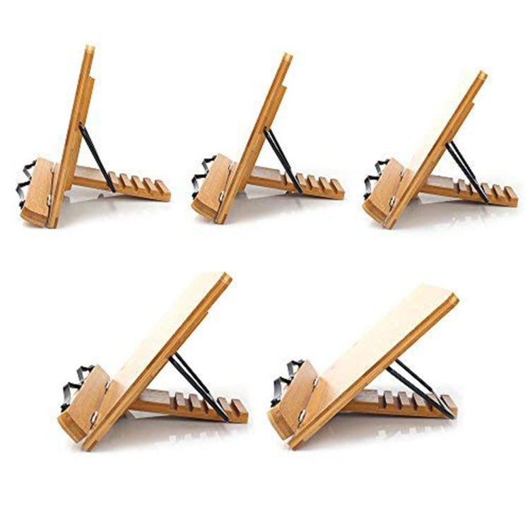 Wood Tablet Bookends Bracket Cookbook Textbooks Document Bamboo Foldable Reading Rest Book Stand, Light Board Small, Light Board Medium, Light Board Large, Hollow Small, Hollow Medium, Hollow Large