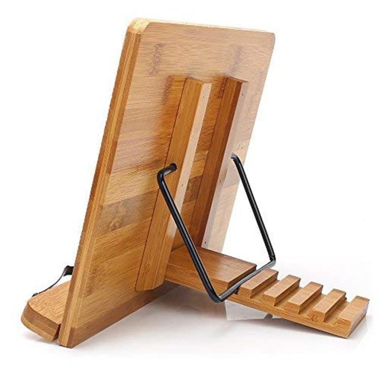 Wood Tablet Bookends Bracket Cookbook Textbooks Document Bamboo Foldable Reading Rest Book Stand, Light Board Small, Light Board Medium, Light Board Large, Hollow Small, Hollow Medium, Hollow Large