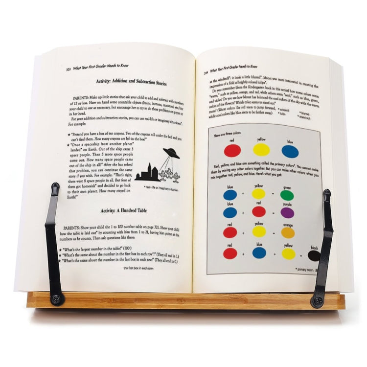 Wood Tablet Bookends Bracket Cookbook Textbooks Document Bamboo Foldable Reading Rest Book Stand, Light Board Small, Light Board Medium, Light Board Large, Hollow Small, Hollow Medium, Hollow Large