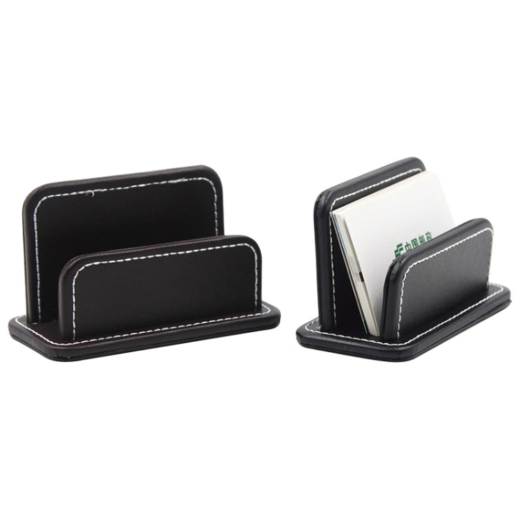 2 Blocks Office Stationery Leather Name Card Holder Stationery Bussiness  Office Home Card Holder, 2 Blocks Card Holder
