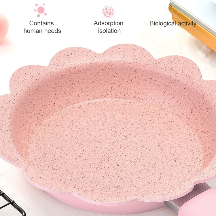 Baby Complementary Food Pot Cooking Milk Pan Maifan Stone Non Stick Household Multifunction Small Pot, Blue Frying Pan, Pink Frying Pan, Blue Milk Pan With Lid, Pink Milk Pan With Lid