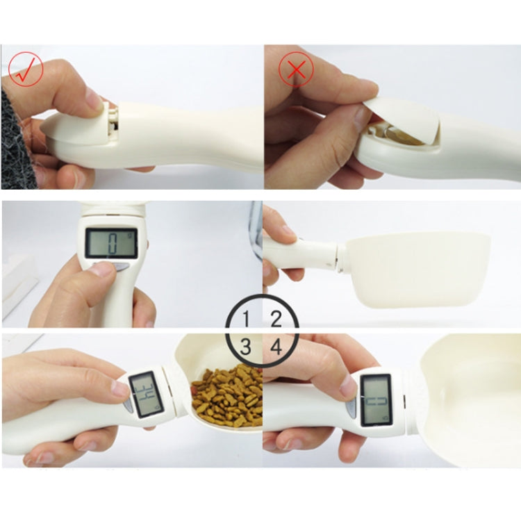 Portable Pet Food Electronic Weighing Measuring Spoon Cat Dog Food Measuring Spoon, Measuring Spoon