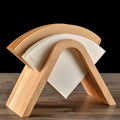 Coffee Filter Holder Coffee Storage Rack Filter Box Paper Base Bracket Display Stand, Wooden V Holder