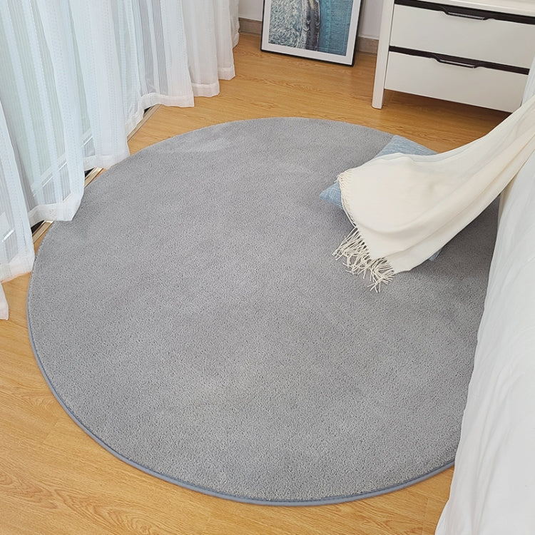 KSolid Round Carpet Soft Fleece Mat Anti-Slip Area Rug Kids Bedroom Door Mats, Diameter: 140cm, Diameter: 160cm