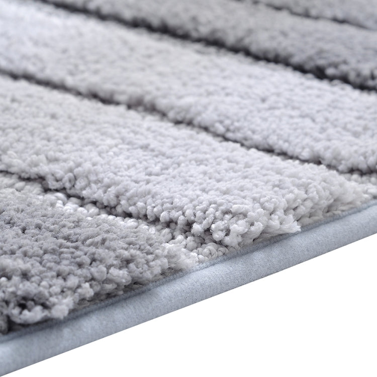 Stripe Indoor Anti-slip Bathroom Kitchen Floor Mat Microfiber Rug Carpet, 43x61cm, 46x71cm, 51x81.5cm