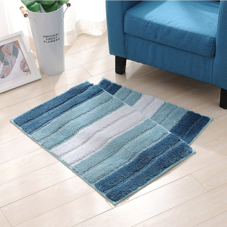 Stripe Indoor Anti-slip Bathroom Kitchen Floor Mat Microfiber Rug Carpet, 43x61cm, 46x71cm, 51x81.5cm