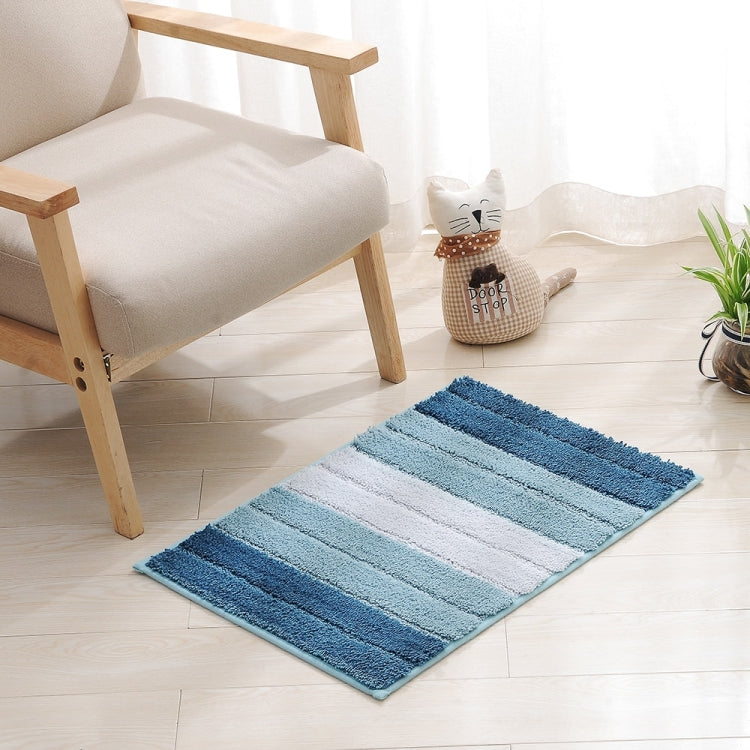 Stripe Indoor Anti-slip Bathroom Kitchen Floor Mat Microfiber Rug Carpet, 43x61cm, 46x71cm, 51x81.5cm