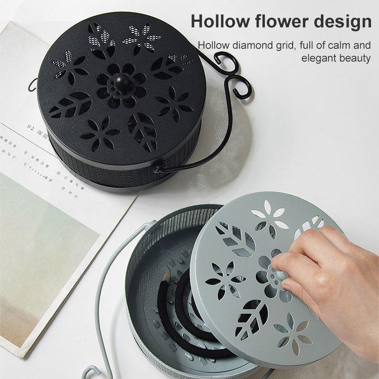 Outdoor Portable Multifunctional Hollow Fireproof Mosquito Coil Box with Lid