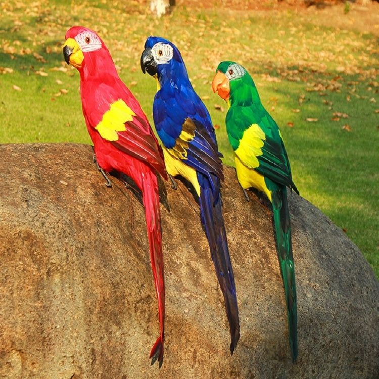 45CM Simulation Parrot Simulation Bird Macaw Foam Feather Parrot Sen Gardening Decoration, Yellow, Pink