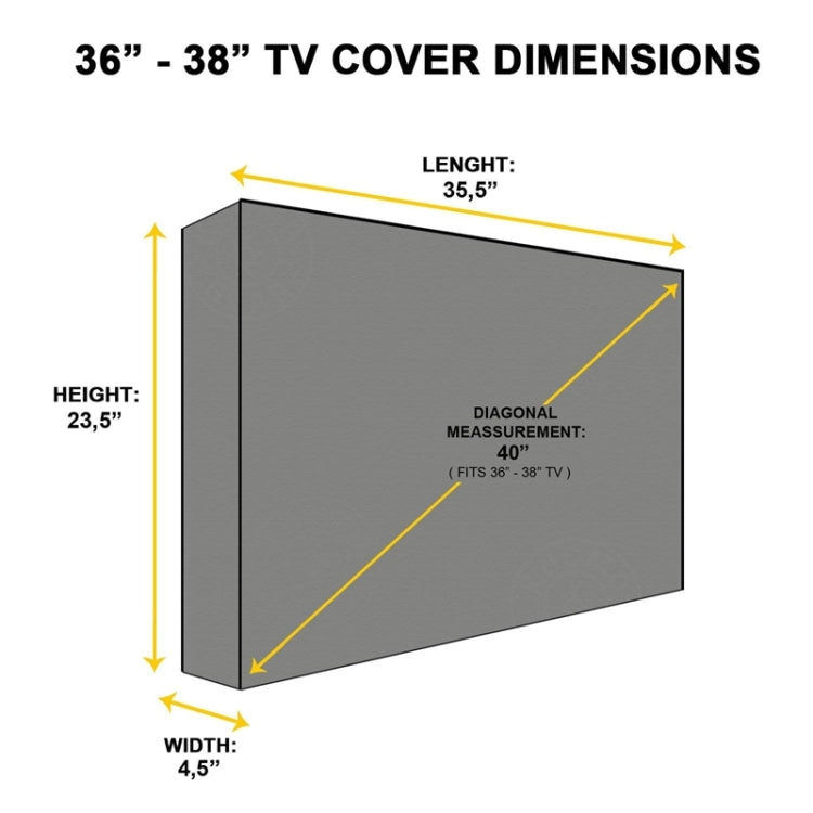 Outdoor TV Waterproof and Dustproof Universal Protector Cover, 20-24 inch, 30-32 inch, 36-38 inch, 40-42 inch, 46-48 inch, 50-52 inch, 52-55 inch, 58-60 inch