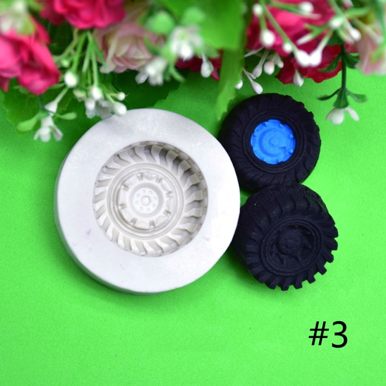 2 PCS DIY Tires Shape Sugar Craft Cake Silicone Mold Fondant Baking Decorating Tools Random Color Delivery, Size 1, Size 2, Size 3, Size 4