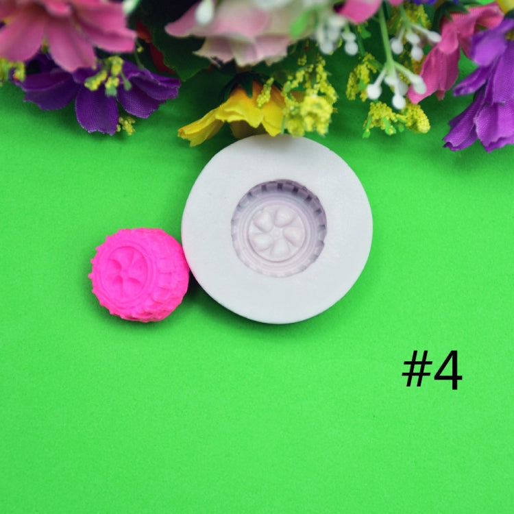 2 PCS DIY Tires Shape Sugar Craft Cake Silicone Mold Fondant Baking Decorating Tools Random Color Delivery, Size 1, Size 2, Size 3, Size 4