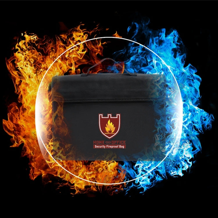 Office Fiberglass Cloth Filing Portable Fire Resistant Waterproof Safe Bag Folder, Safe Bag Folder