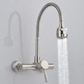 Stainless Steel Material Wall Mounted Kitchen Sink Mixer Faucet Free Rotation Hose Water Tap, Rotation Hose Water Tap